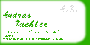 andras kuchler business card